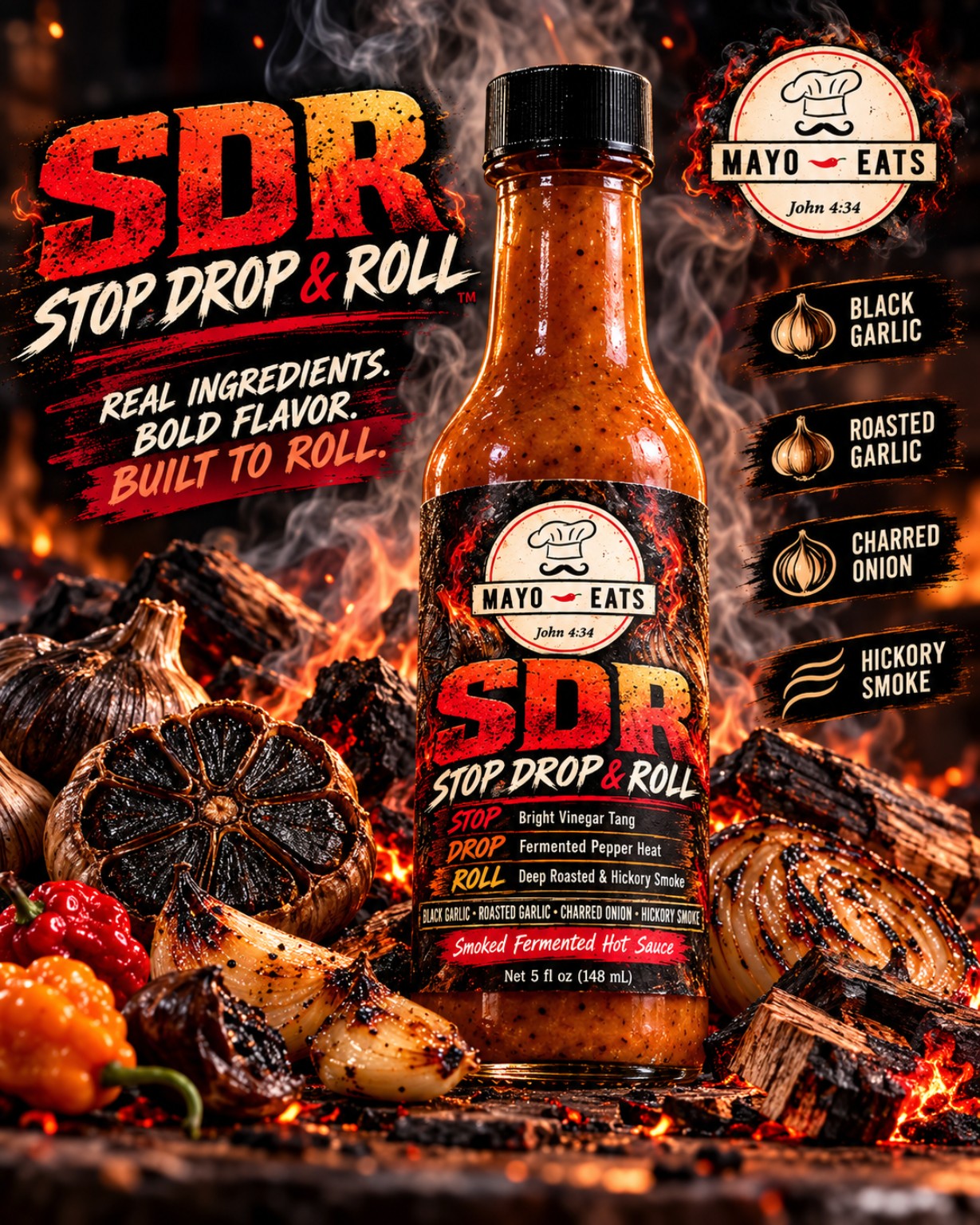 SDR · Stop Drop & Roll promotional artwork